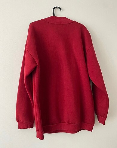 Kırmızı polarlı sweatshirt - Görsel 3