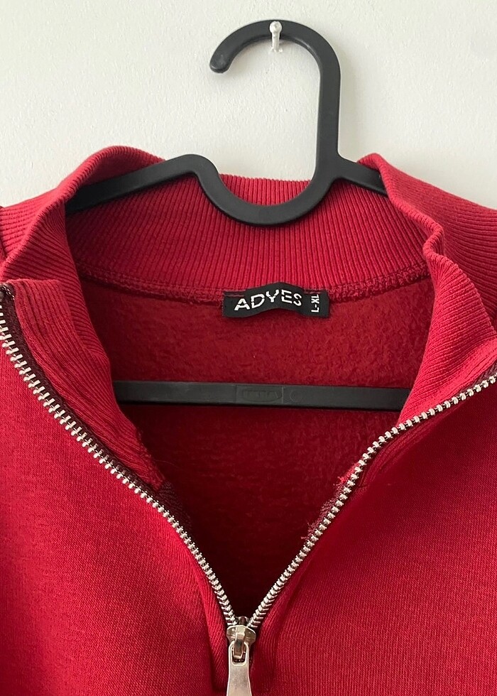 Kırmızı polarlı sweatshirt - Görsel 2