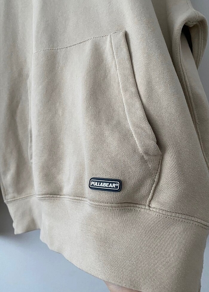 Bej rengi Pull & Bear erkek sweatshirt - Görsel 2