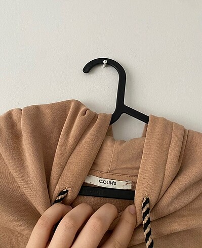 Colins kahverengi oversize sweatshirt - Görsel 5