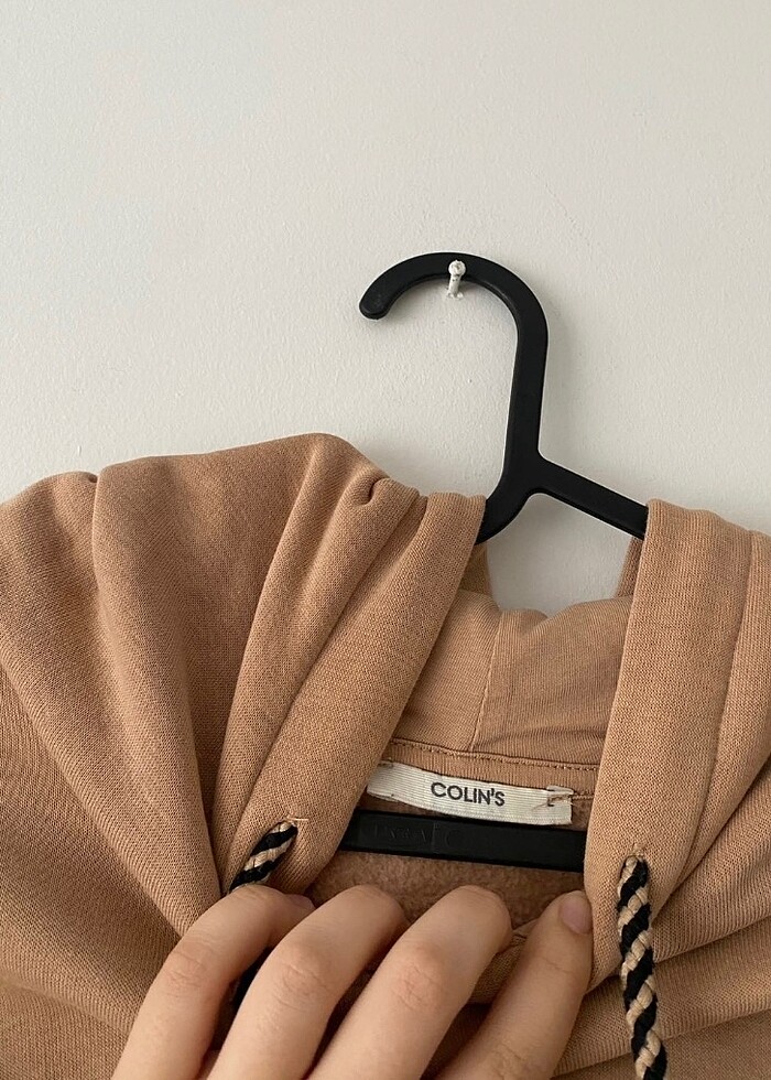 Colins kahverengi oversize sweatshirt - Görsel 5