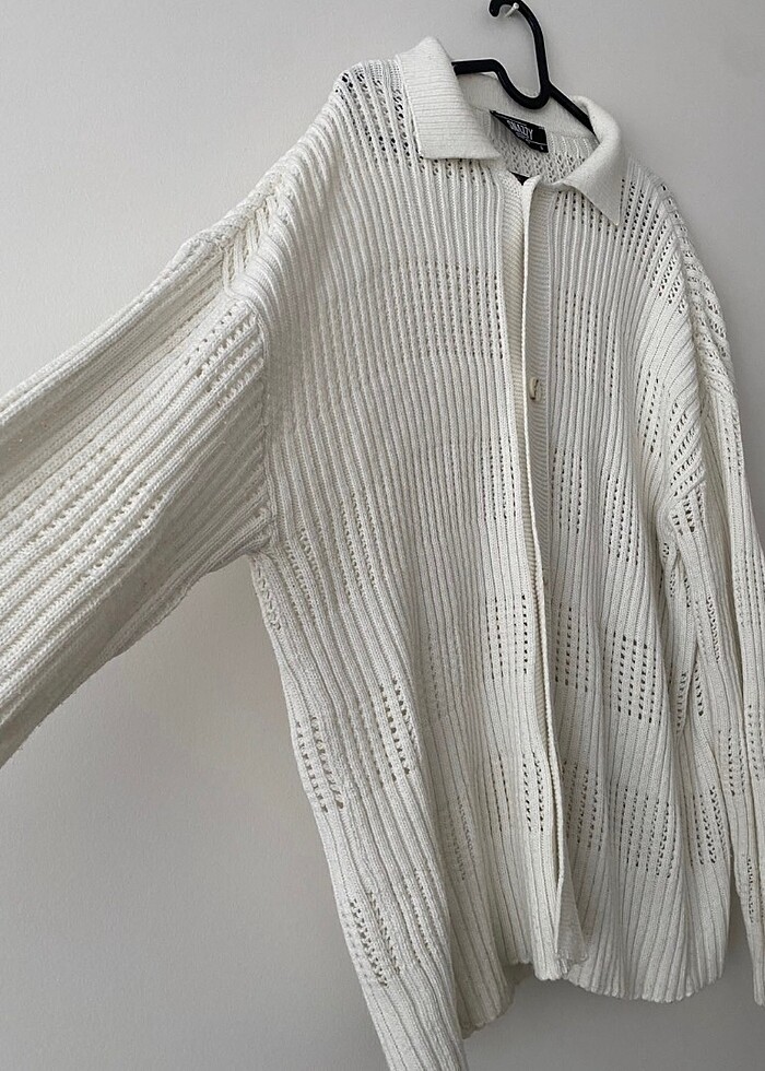 Erkek beyaz hırka - Görsel 3