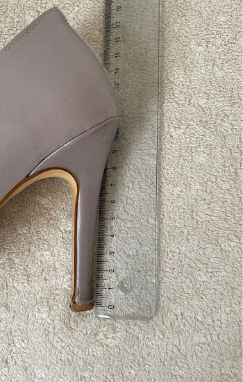 Gri şık topuklu ayakkabı - Görsel 7