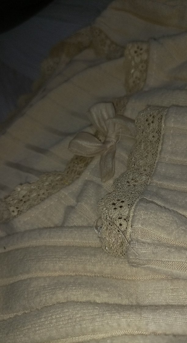 Bej Kadın Keten Triko Bluz işlemeli - Görsel 3