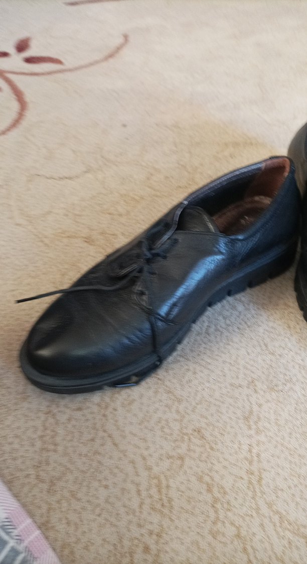 Alman Kadın Siyah Deri Ayakkabı - Görsel 3