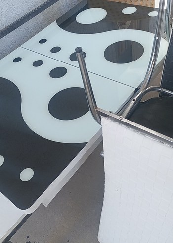 Gri Beyaz Yüksek Sandalye Masa - Görsel 8