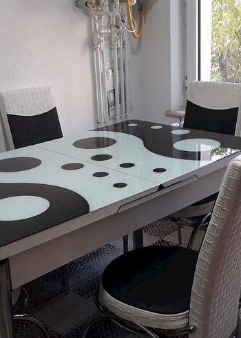 Gri Beyaz Yüksek Sandalye Masa - Görsel 10