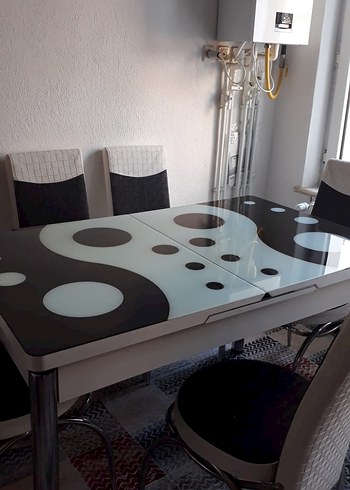 Gri Beyaz Yüksek Sandalye Masa - Görsel 9