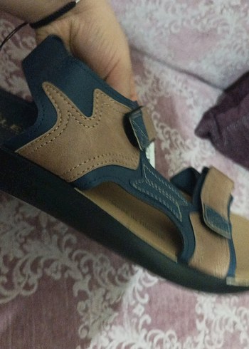 Erkek Mavi Baskılı Felix Sandalet - Görsel 5