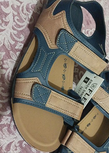 Erkek Mavi Baskılı Felix Sandalet - Görsel 2