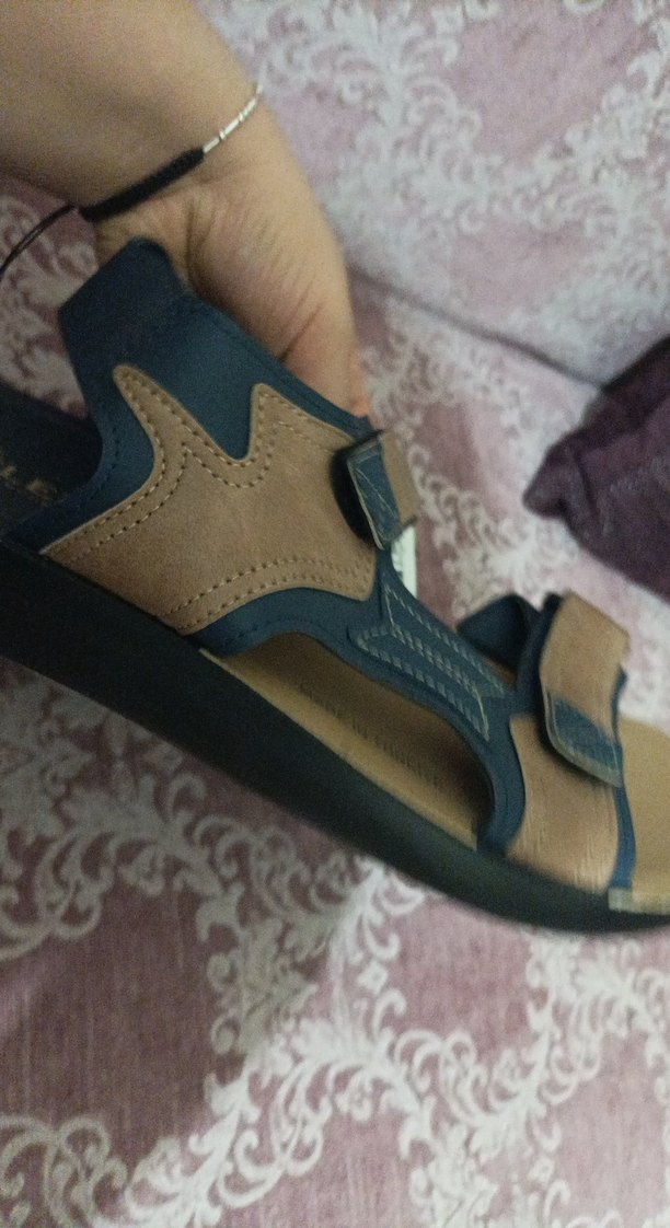 Erkek Mavi Baskılı  Felix Sandalet - Görsel 5