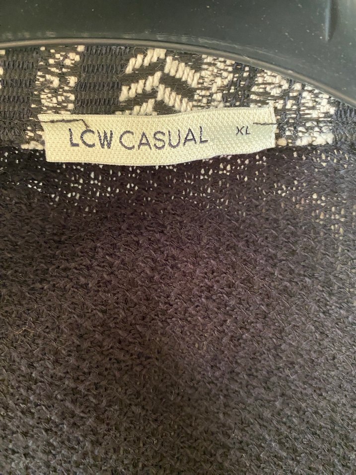 Bohem Tarz Siyah Uzun Örgü Hırka - Görsel 3