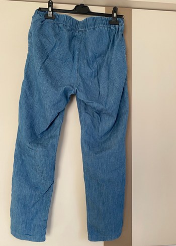 Kadın Mavi Rahat Kesim hamile pantolon - Görsel 2