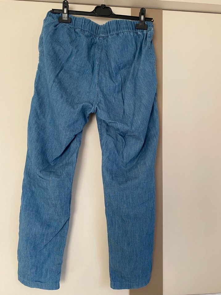 Kadın Mavi Rahat Kesim hamile pantolon - Görsel 2