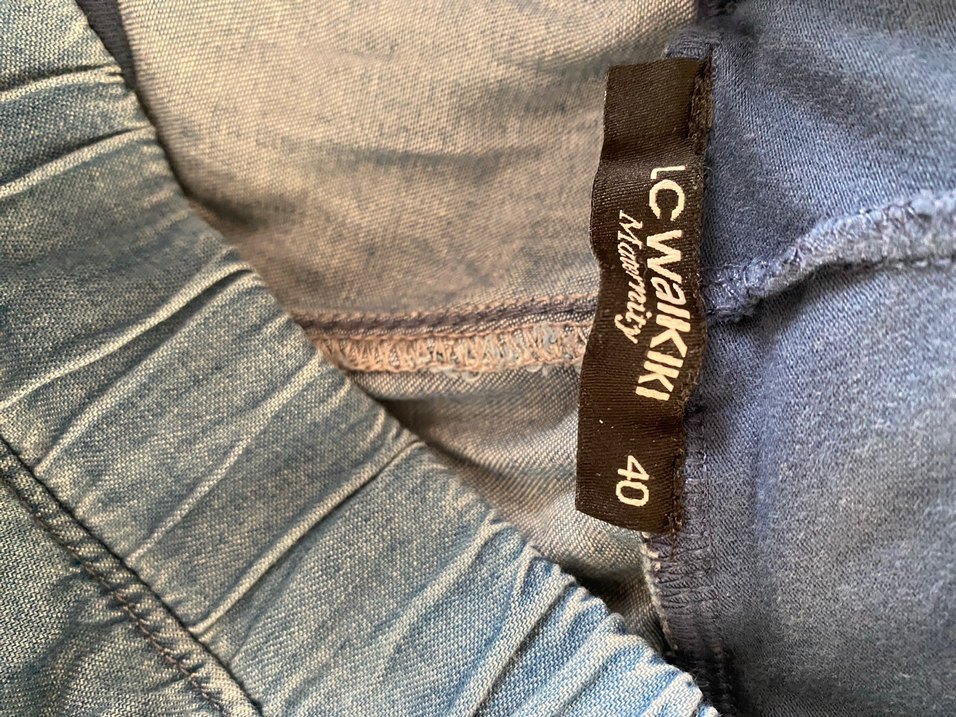 Kadın Mavi Rahat Kesim hamile pantolon - Görsel 3