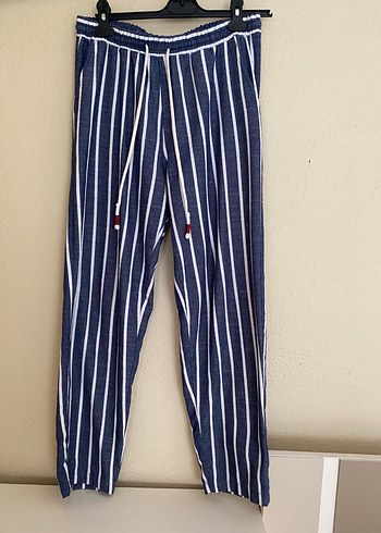Çizgili lacivert pantolon Mudo - Görsel 4
