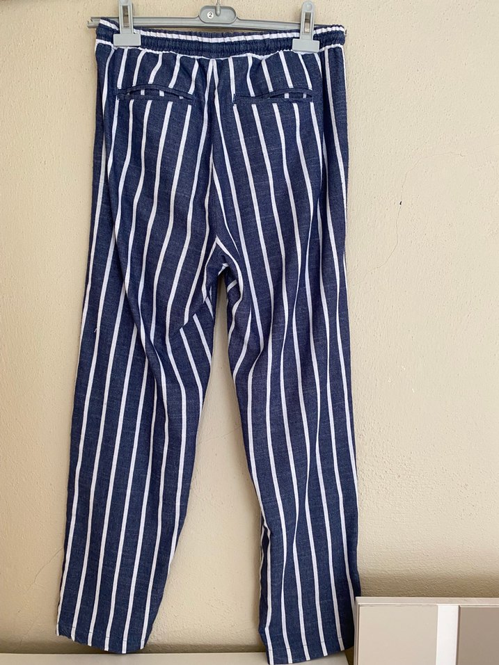 Çizgili lacivert pantolon Mudo - Görsel 2
