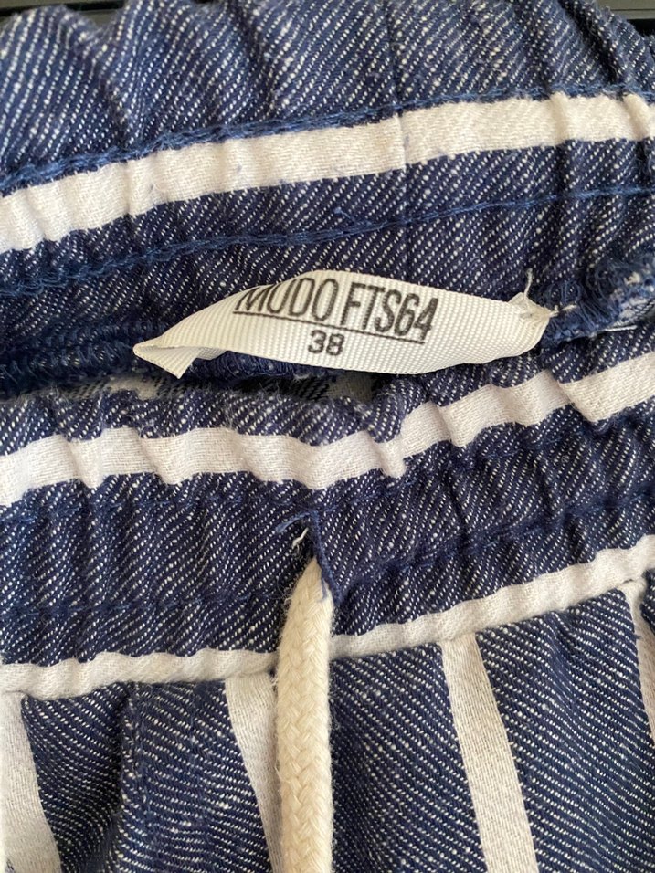 Çizgili lacivert pantolon Mudo - Görsel 3