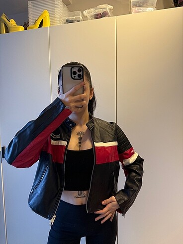 s Beden Bershka deri ceket