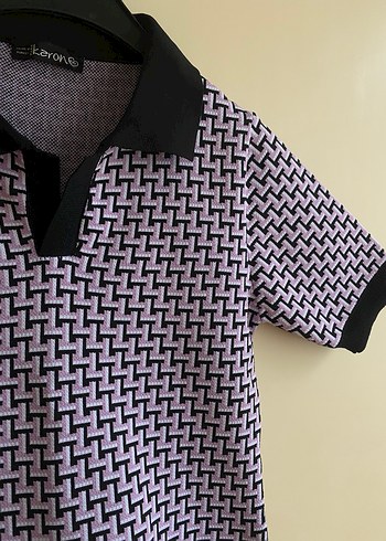 Diğer Desenli Kısa Kollu Polo Tişört