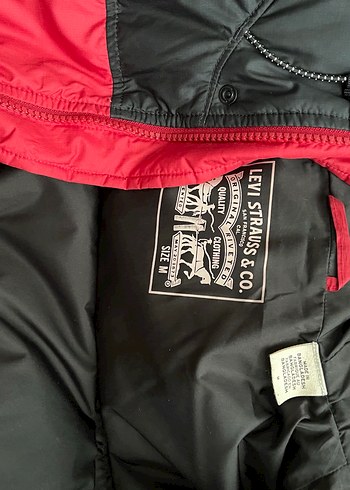 Levis Kırmızı Siyah Kapüşonlu Erkek Kış Montu - Görsel 3
