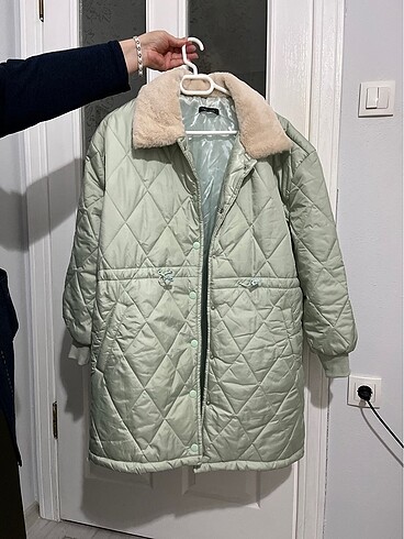 Trendyol & Milla Mint yeşil capitone mont
