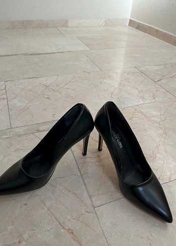 38 Beden siyah Renk Siyah Stiletto Topuklu Kadın Ayakkabı