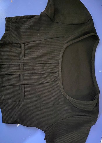 Siyah Fitilli Korseli crop - Görsel 2