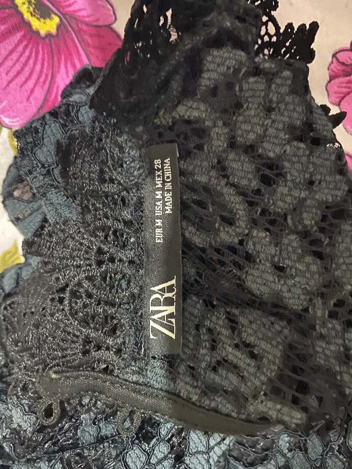 Dantel İşlemeli Siyah Midi Elbise - Görsel 3