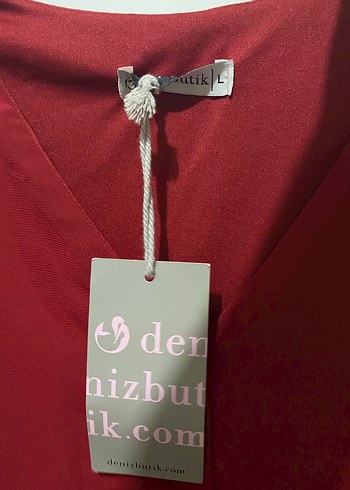 Bordo V Yaka Uzun Kol Düğmeli Elbise - Görsel 3