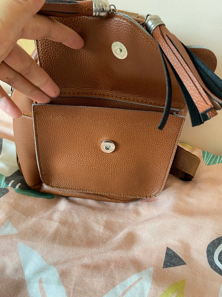 Kadın Kahverengi Deri Sırt Çantası - Görsel 3