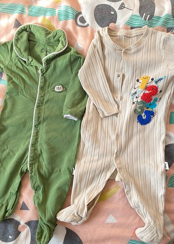 Erkek Bebek Düğmeli Uzun Kollu Tulum - Görsel 2