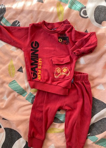 Kırmızı Erkek Bebek Street Wear Takım - Görsel 2