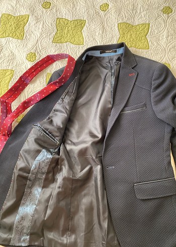 Düğmeli Erkek Koyu Renk Ceket - Görsel 3