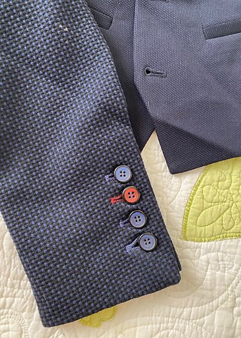 Düğmeli Erkek Koyu Renk Ceket - Görsel 5