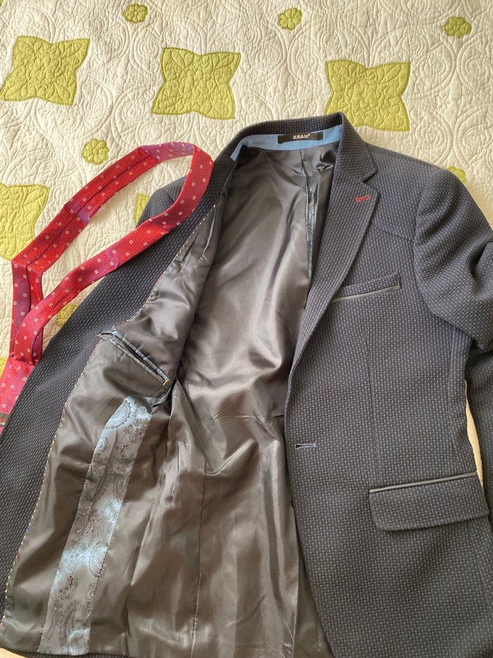 Düğmeli Erkek Koyu Renk Ceket - Görsel 3