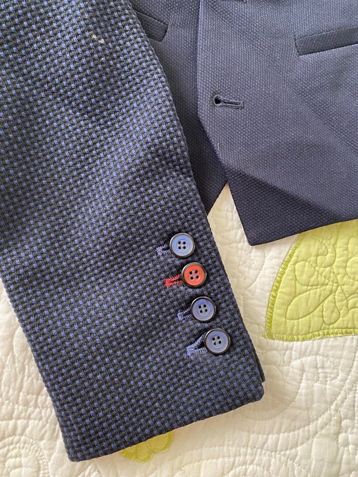 Düğmeli Erkek Koyu Renk Ceket - Görsel 5