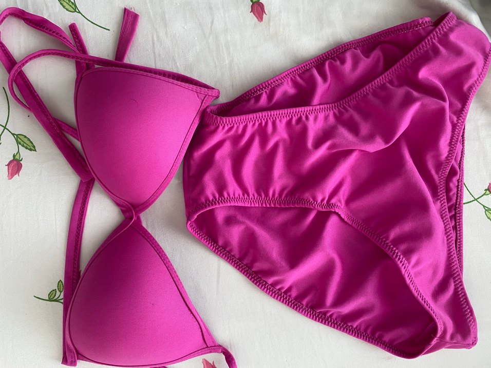 Pembe Drapeli Mini Bikini Takımı - Görsel 2
