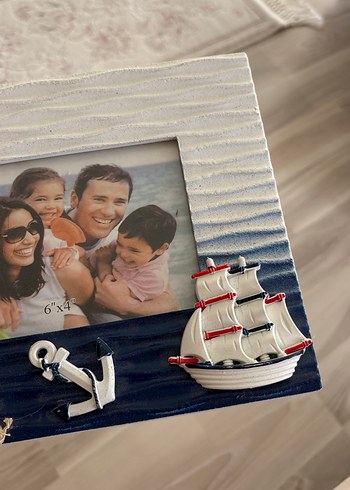 Beden Deniz Temalı Ahşap Fotoğraf Çerçevesi