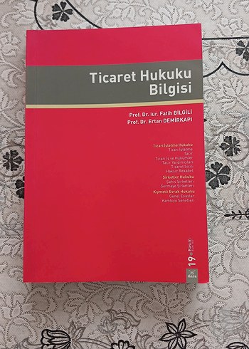 Ticaret Hukuku Bilgisi Kitabı