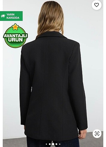 l Beden siyah Renk Blazer oversize 