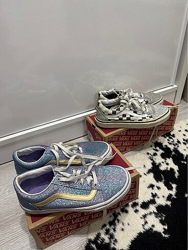 36 Beden mavi Renk Vans old skool glitter