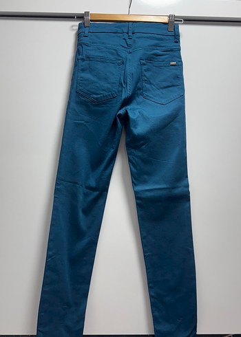 Parlak Mavi Denim Kadın Skinny Pantolon - Görsel 3