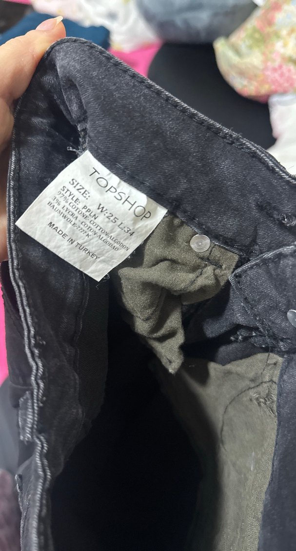 Siyah Dar Kesim Kadın Denim Pantolon - Görsel 4