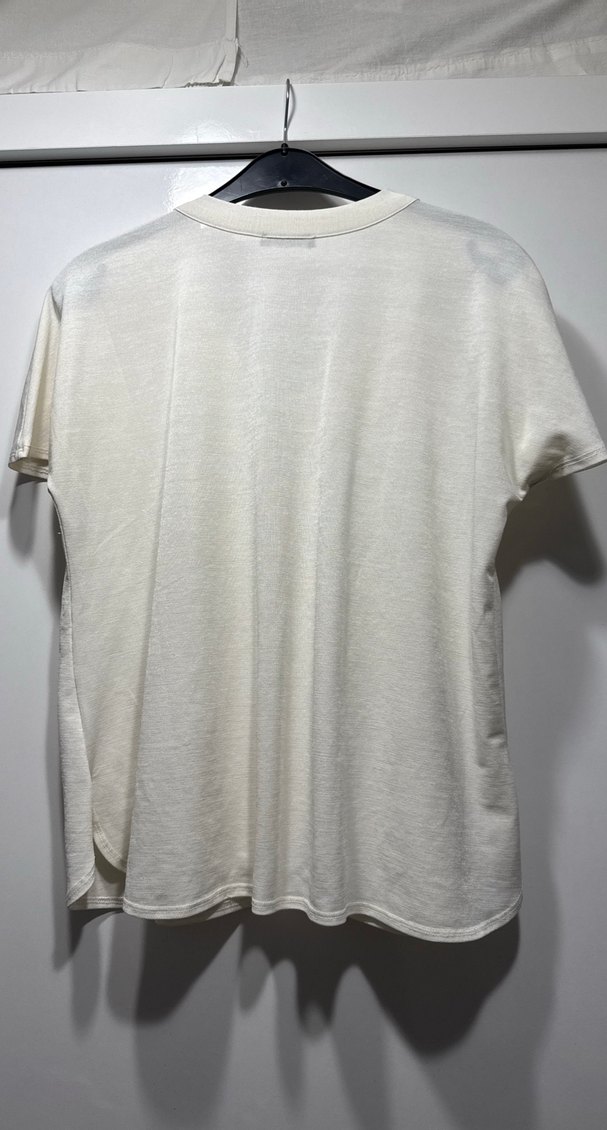 Kirik beyaz Kısa Kollu Kadın Tişört - Görsel 3