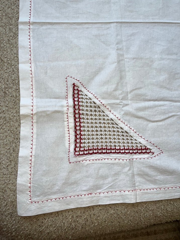 Beyaz Bohem Çeyizlik Bohça Örtüsü - Sıfır - Görsel 2