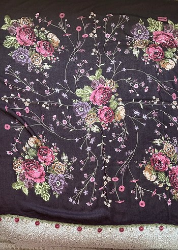 Büyük Motifli Tığ Oyası Tülbent - El Emeği - Sıfır - Çeyizlik - Görsel 3