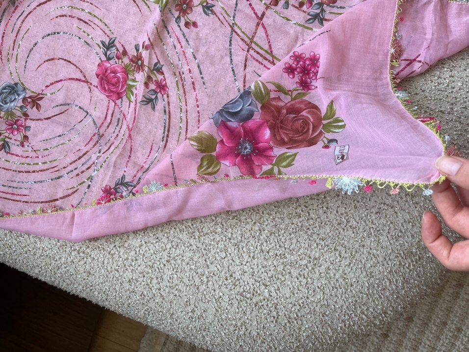 El Emeği İğne Oyası Tülbent - Sıfır - Çeyizlik - Görsel 4