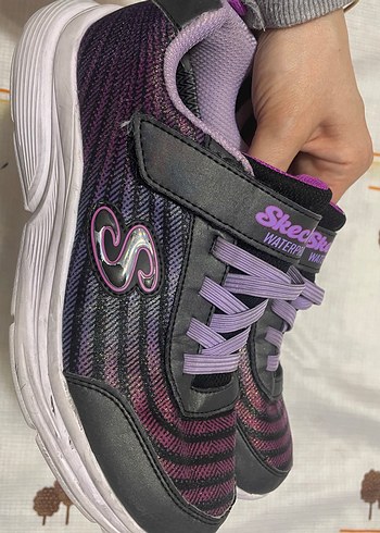 35 Beden Skechers Kız Çocuk Mor Bağcıklı Sneakers