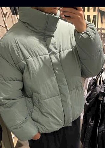 Bershka Gri- mavi erkek Kışlık Mont